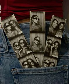 the back pocket of someone's jeans with pictures of women in them on them