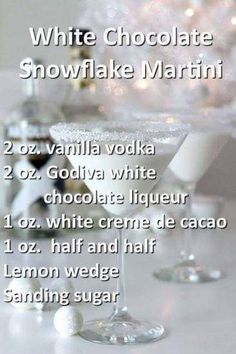 a white chocolate snowflake martini recipe