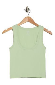 A low-scooping neckline frames this sleeveless tank that's ideal for your warm-weather adventures. Scoop neck Sleeveless 94% nylon, 6% spandex Hand wash, line dry Imported Seamless Tank Top With Wide Straps For Everyday, Spring Seamless Tank Top For Everyday, Everyday Seamless Tank Top With Wide Straps, Basic Summer Camisole With Seamless Construction, Casual Seamless Tank Top With Tank Straps, Summer Ribbed Tank Top With Scoop Back, Casual Camisole With Seamless Construction And Wide Straps, Casual Scoop Neck Seamless Camisole, Summer Scoop Back Tank Top With Seamless Construction