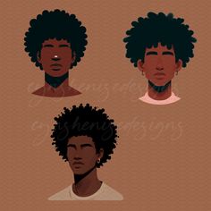 three different types of afro hair on a brown and beige background with the words,