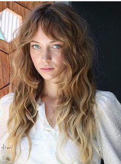 Wavy Haircuts, Haircuts For Wavy Hair, Long Hair With Bangs, Long Wavy Hair, Cut My Hair, Grunge Hair, Blonde Balayage, Great Hair