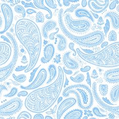 Modern Distressed Paisley, Soft Blue on White by Brittanylane , Raspberry Creek Fabrics Blue Fabric Pattern, Modern Paisley, Blue Bg, Paisley Background, Pastel Blue Background, Cowboy Baby Shower, Cowboy Baby, Paisley Fabric, Indian Prints