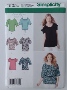 a woman's top and blouse sewing pattern