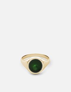 Solar Signet Ring w/Enamel Men Pinky Ring, Luxury Oval Signet Ring With Smooth Bezel, Men's Signet Ring Gold, Timeless Green Signet Ring With Polished Finish, Rings For Men Aesthetic, Signet Ring Men Pinky, Elegant Green Signet Ring, Gold Ring Designs For Men, Vintage Green Signet Ring With Polished Finish