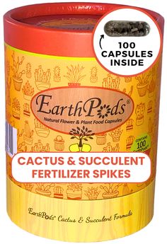 EarthPods organic cactus fertilizer spikes contain 70+ organic nutrients and minerals for your potted cacti Cactus Food, Organic Liquid Fertilizer, Succulent Fertilizer, Natural Plant Food, Organic Plant Food, Christmas Cactus Care, Christmas Cactus Plant, Snake Plant Care, Cactus Care