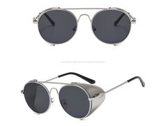 For the perfect accessory to turn heads, try our Steampunk Sunglasses. With a stylish, vintage look and solid yet comfortable design, these stylish statement pieces are perfect for any Goth or Steampunk lover. Perfect for a self-gift or a gift for anyone in your life, these fashionable sunglasses are sure to make a statement and make for an ideal birthday idea or couples' gift. Don't miss out on this unique collectors item.Lens material: resin Style: Vintage Frame material: metal Anti-UV rating: Trendy Silver Round Frame Sunglasses, Retro Silver Metal Sunglasses, Vintage Silver Metal Sunglasses, Trendy Adjustable Silver Sunglasses, Trendy Silver Adjustable Sunglasses, Jewlery Rings, Fashionable Sunglasses, Steampunk Sunglasses, Birthday Idea