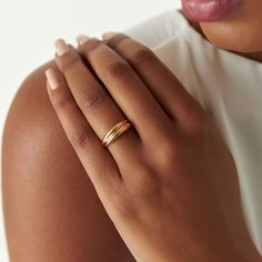 Handmade Made to Order Gold KT: 14K Solid Gold (also available in 18K) Gold Color Options: Rose Gold, Yellow Gold, White Gold Band Width: 6MM (widest portion) Local Jewelry, White Gold Band, Wrap Rings, Dual Band, Wide Bands, Gold Band, Eternity Bands, Diamond Gemstone, Real Gold