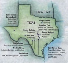 a map of the state of texas with major cities and towns labeled in blue ink