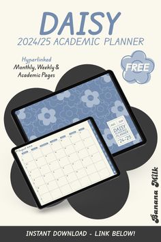 an image of a desktop computer and tablet with the text, daisy 2012 / 2013 academic planner