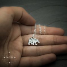 "Bear necklace - The ultimate Mother's Day gift, this tiny mama bear necklace is bound to be loved by moms of all ages. A great gift to show your mother how much you appreciate and love her. ★ Comes in our signature gift box, ready for gift giving. ★ Available in Silver [Sterling silver chain & silver plated pendant] ★ Pendant size is: 0.40\"x0.60\". Thanks for shopping at ByYaeli ♥ All images, texts & products are property of ByYaeli ©2020" Minimalist Sterling Silver Charm Necklace For Best Friend, Bear Design Pendant Jewelry For Gifts, Bear Design Pendant Jewelry As Gift, Bear Design Pendant Jewelry Gift, Tiny Silver Necklaces For Mother's Day, Tiny Silver Necklace For Mother's Day, Hypoallergenic Sterling Silver Necklace For Best Friend Gift, Hypoallergenic Sterling Silver Necklace For Best Friend, Mama Bear Necklace