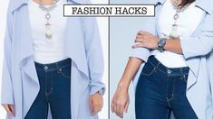 Blouse Hacks, Fashion Sleeves, Girly Hacks, Shirt Folding, How To Fold Sleeves, Tailored Clothes, Gray Bedroom, Long Blazer