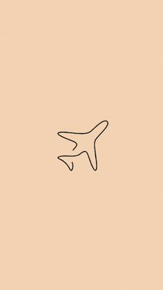 an airplane is flying in the sky on a beige background with black lines that appear to have been drawn onto it