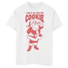 He'll love showing off his standout style with this boys' Fifth Sun For The Cookie Christmas Graphic Tee. Crewneck Short sleevesFABRIC & CARE Cotton Machine wash Imported He'll love showing off his standout style with this boys' Fifth Sun For The Cookie Christmas Graphic Tee. Licensed Character He'll love showing off his standout style with this boys' Fifth Sun For The Cookie Christmas Graphic Tee. Size: X Large. Color: White. Gender: male. Age Group: kids. Material: Cotton Blend. Cookie Christmas, Christmas Graphic, Boy Tees, How To Show Love, Kids Christmas, Christmas Cookies, Christmas Shirts, Boy's Clothing, Fabric Care