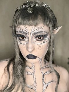 halloween makeup  makeup idea halloween costume Halloween Elf Makeup, Elf Halloween Makeup, Dark Fairy Makeup, Elf Halloween, Werewolf Makeup, Makeup Idea, Elf Makeup, Fairy Makeup, Dark Fairy