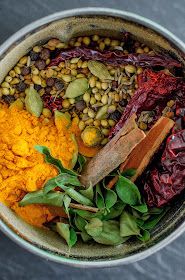 a bowl filled with different types of food