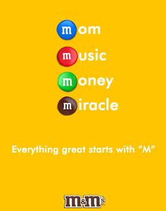 a yellow background with the words mom music money and an image of a traffic light