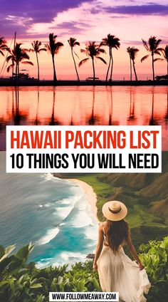 Hawaii Packing List : 10 Things You Will Need + Hawaii Outfits Hawaii Packing List, Hawaii Packing, Travel Fashion Winter, Fall Travel Outfit, Travel Outfit Plane, Hawaii Travel Guide, Cottage Core Dress, Winter Travel Outfit, Hawaii Outfits