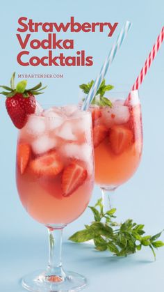 Strawberry Vodka Cocktails Vodka Infused Strawberries, Vodka Slushies, Vodka Mojito, Vodka Alcohol, Vodka Recipes Drinks, Pineapple Vodka, Strawberry Cocktails