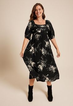 Casual Printed Maxi Dress With Square Neck, Casual Square Neck Printed Maxi Dress, Casual Printed Square Neck Dress, Casual Square Neck Printed Dress, Casual Printed Midi Dress With Square Neck, Chic Square Neck Printed Dresses, Black Square-neck Midi Dress For Beach, Black Square Neck Dress For Vacation, New Jeans Top