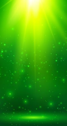 bright green background with stars and sparkles