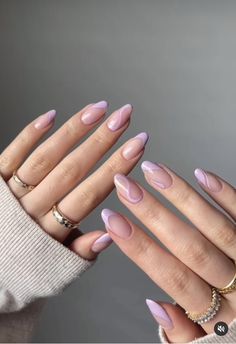 Lilac Nails, Hello Nails, Lavender Nails, Subtle Nails, Blush Nails, Oval Nails