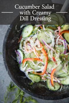 A bowl of pickled dill cucumber salad topped with onion. Cucumber Dill Chicken Salad, Cucumber Sour Cream Dill Salad, Creamy Cucumber Tomato Salad Greek Yogurt, Cucumber Dill Salad Greek Yogurt, Cucumber Tomato Feta Dill Salad, Creamy Dill Dressing, Cucumber Salad Vinegar, Dill Salad, Hearty Salad Recipes