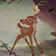 the little deer from disney's animated film, fawnish with her antelope