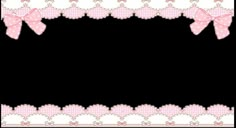 a black background with pink bows and laces on the edges is shown in this image