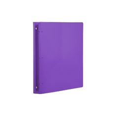 a purple binder on a white background