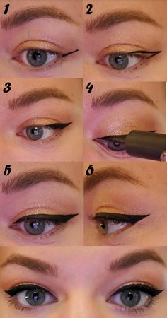 Eyeliner For Beginners Step By Step, Eyeliner Styles Step By Step, How To Put Eyeliner On, How To Do Eyeliner Step By Step, Different Eyeliner For Different Eyes, Eyeliner Easy Step By Step, Eyeliner Step By Step Simple, Eye Makeup Eyeliner Tutorials, Sharp Eyeliner Aesthetic