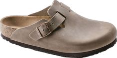 Outdoor Leather Clogs With Branded Insole, Classic Outdoor Mules With Leather Sole, Classic Leather Mules For Outdoor, Classic Leather Clogs With Cushioned Footbed, Rugged Leather Outdoor Clogs, Classic Brown Plain Toe Clogs, Classic Slip-on Mules For Outdoor, Classic Brown Clogs With Leather Footbed, Classic Outdoor Clogs With Leather Sole