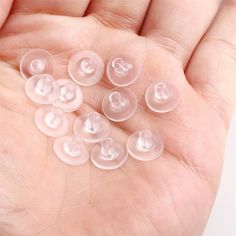 * Quantity: 300PCS comfort earring backings * Material : silicone rubber * Color : Clear **Warm note: earring safety backs are small jewelry accessories, please keep it away from children *If you have any questions，please feel free to contact us For more beautiful embellishments and jewelry supplies,please visit our shop: https://www.etsy.com/shop/KateWangDesign Twisted Bangle, Earring Pins, Amethyst Healing, Ear Earrings, Wire Bangles, Diy Jewelry Findings, Fish Hook Earrings, Hypoallergenic Earrings, Small Jewelry