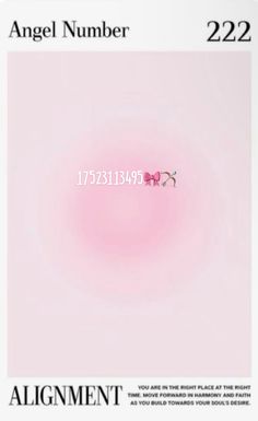 an advertisement for angel number 22 on the back of a pink background with white letters