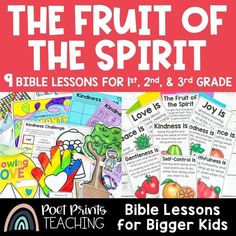 the fruit of the spirit bible lessons for 2nd and 3rd grade with pictures of fruits