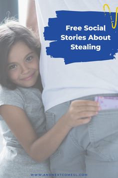 Looking for social stories about taking things from others or respecting other people's belongings? Then try one of these free social stories about stealing. Includes printable and video social stories. Social Stories Free, Printables Kids, Quiet Book