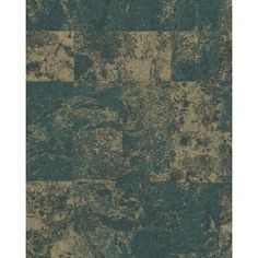 an old and dirty wallpaper pattern in green, beige and black colors with squares on it