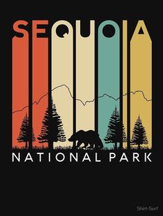 the national park logo with trees and mountains in the background