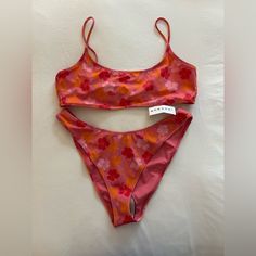 Pink/Orange Floral Bikini Set By Pacsun Swim. Never Worn - New With Tags And Hygienic Liners. Greta Quality Swimwear. Paid Over $52 For The Set, Asking For $45. Tropical Swimwear For Summer, Beachwear Swimwear For Spring, Spring Beachwear Swimwear For Warm Weather, Trendy Orange Swimwear For Sunbathing, Orange Swimwear For Poolside Summer, Trendy Orange Swimwear For Pool, Pink Summer Swimwear For Warm Weather, Trendy Orange Swimwear For Summer, Vibrant Swimwear For Sunbathing In Spring