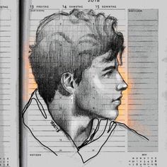 a drawing of a man's face in mugshots