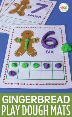 the gingerbread play dough mats are ready to be made into an activity for kids