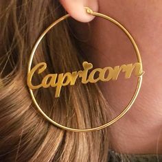 Earrings Customized Name Hoop Earrings KHLOE JEWELS Custom Jewelry Trendy Personalized Metal Hoop Earrings, Trendy Personalized Round Hoop Earrings, Personalized Trendy Round Hoop Earrings, Name Hoop Earrings, Family Valentines Day, Earrings Aesthetic, Name Earrings, Bamboo Earrings, Special Words