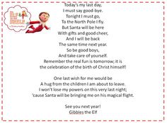 the elf poem is shown in red and white