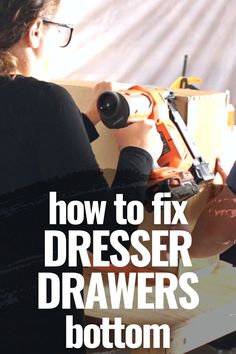 How to Fix Dresser Drawers Bottom Broken Dresser, Vogue Decor, Replacing Cabinets, Painted Furniture For Sale, Bedroom Furniture Makeover, Painted Bedroom Furniture, Furniture Fix, Dressers Makeover, Furniture Painting Techniques