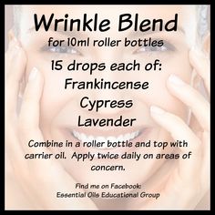 Wrinkle Blend ~ doterra Find me on Facebook: www.facebook.com/groups/tinaandersenoils Lavender Doterra, Essential Oils For Wrinkles, Oils For Wrinkles, Terra Essential Oils, Essential Oils For Face, Doterra Oil, Essential Oil Skin Care