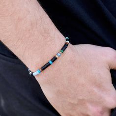 Pura Vida Men's Mixed Seed Bead Cord Bracelet - Black - Mellow Monkey Tech Accessories Gadgets, Dune Jewelry, The Road Less Traveled, Road Less Traveled, Pura Vida Bracelets, Hit The Road, Cord Bracelet, Seed Bead Bracelets, Cord Bracelets