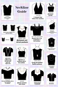 Necklace Shirt Guide, Jewelry For Dress Type, Jewelry Based On Neckline, Shirt Collar Accessories, Necklace Based On Neckline, V Neck Blouse Jewellery Ideas, Outfit Rules Tips, V Neck Accessories Jewelry Neckline, Necklace To Wear With V Neck Dress