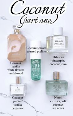 Koleksi Makeup, Coconut Perfume, Fragrances Perfume Woman, Perfume Collection Fragrance, Body Smells, Shower Skin Care, Perfume Scents, Perfume Lover, Body Care Routine