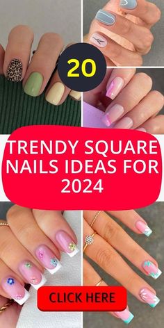 Short Natural Nail Designs, Trendy Square Nails, Square Nails Ideas, Winter Nail Art Ideas, Long Square Nails, Chic Nail Art, Natural Nail Designs, Square Nail Designs, Blue Tips