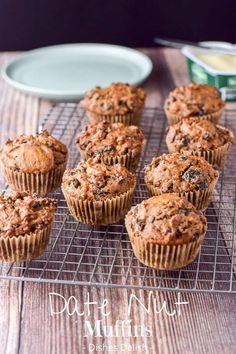 several muffins cooling on a wire rack