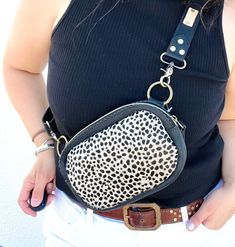 Our all leather Bum Bag is perfect for putting a little zest into your style routine! Keep your valuables safe and secure without sacrificing your fashion sense. Zip it up, buckle it down, and adjust the strap to fit you just right. Don't worry, we got you covered! Now you can bum it in style. Handcrafted in Texas 100% Leather Measurements: 8" x 5" Everyday Crossbody Shoulder Bag With Removable Belt, Versatile Shoulder Bag With Removable Belt For Everyday Use, Adjustable Strap Belt Bag For Everyday Use, Adjustable Belt Bag For Everyday Use, Black Leather Bag Strap For On-the-go, Chic Belt Bag With Metal Hardware For Everyday, Travel Belt Bag With Metal Hardware, Daily Use Crossbody Belt Bag With Metal Hardware, Adjustable Crossbody Bag With Metal Hardware